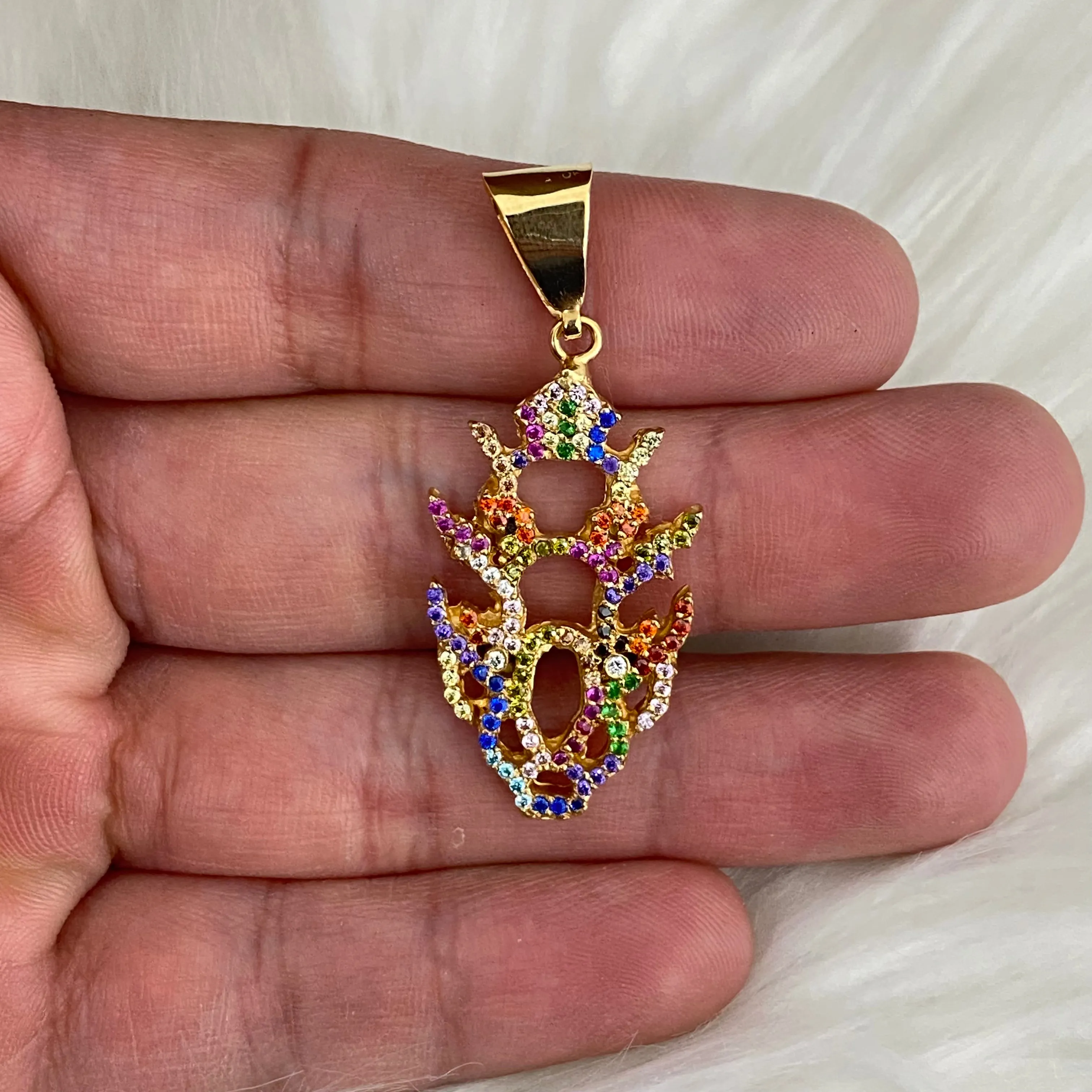10K Yellow Gold Diamond Panther Pendant Color Ct Dia / 6.2gr