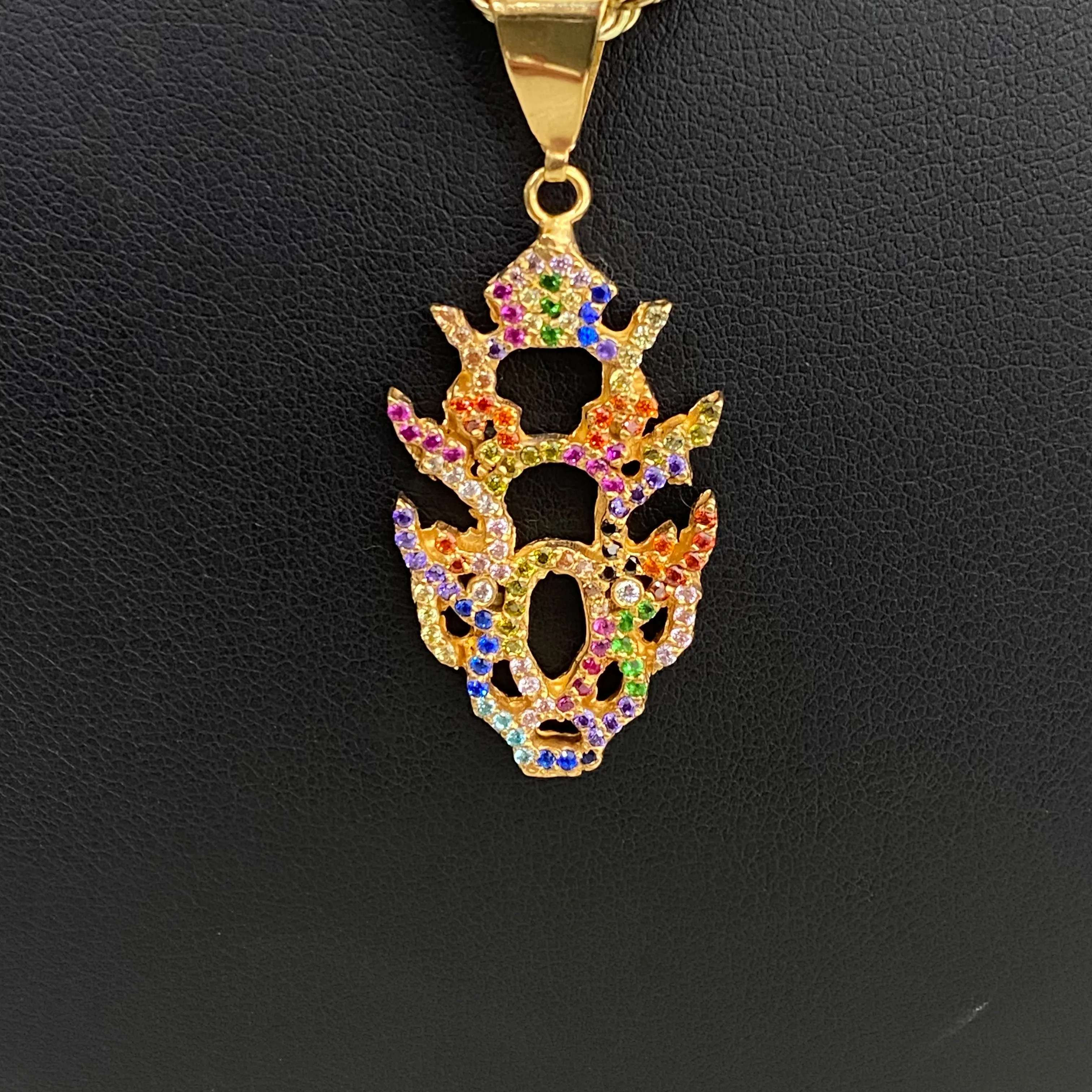 10K Yellow Gold Diamond Panther Pendant Color Ct Dia / 6.2gr