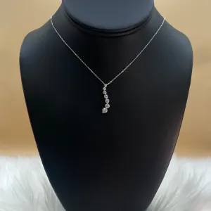 14K White Gold Diamond Jewelry Set / 3.1gr / 20in