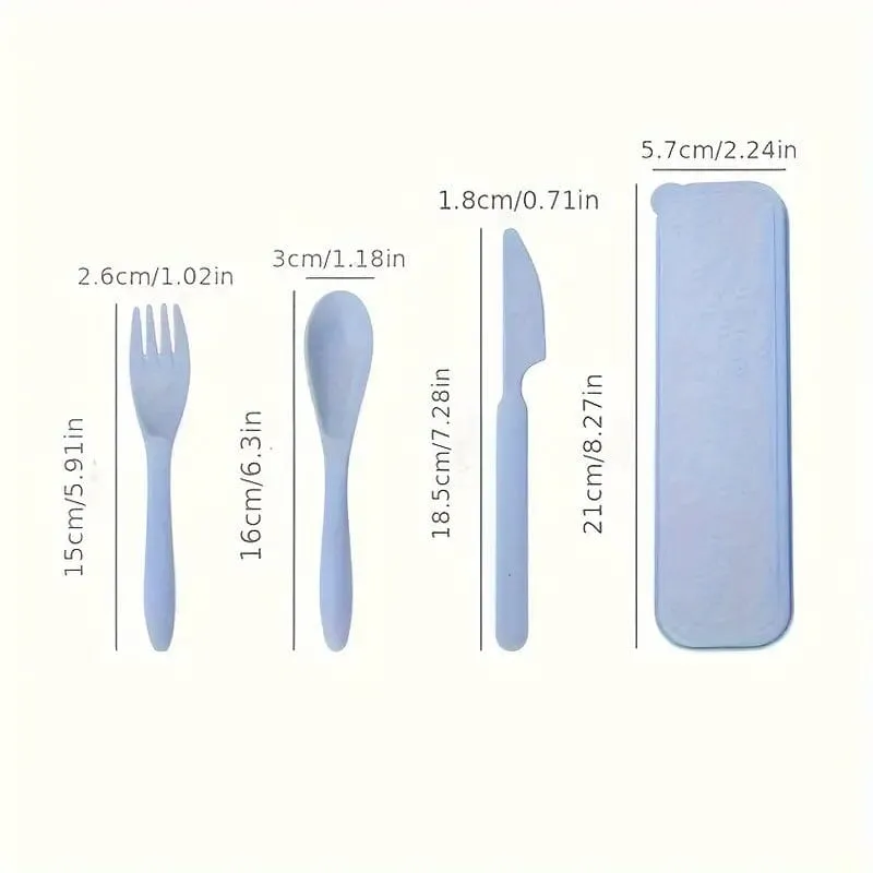 3-in-1 Reusable Camping Utensil Set with Case
