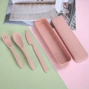 3-in-1 Reusable Camping Utensil Set with Case