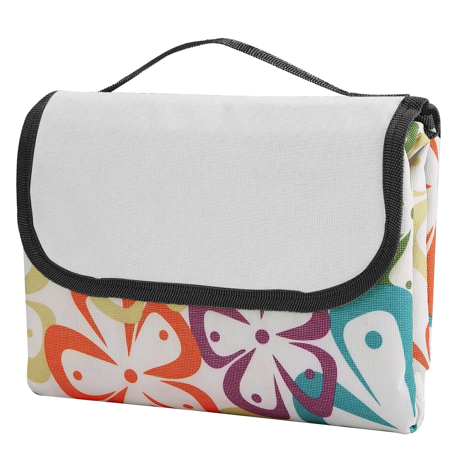60" x 78" Foldable Waterproof Picnic Blanket with Strap