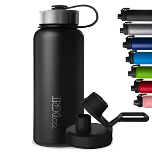 720°DGREE Vaccum Insulated Water Bottle “noLimit“ - 530ml - Leakproof, BPA-Free, Thermo Stainless Steel Flask - For Carbonated Drinks, Kids, Children, Sports, Gym, School, Travel, Outdoor  Sports-Cap