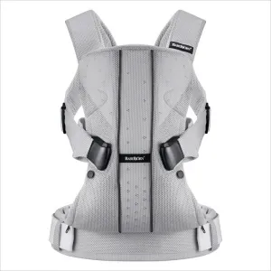 BABYBJÃ–RN Baby Carrier One Cotton in Silver Mesh