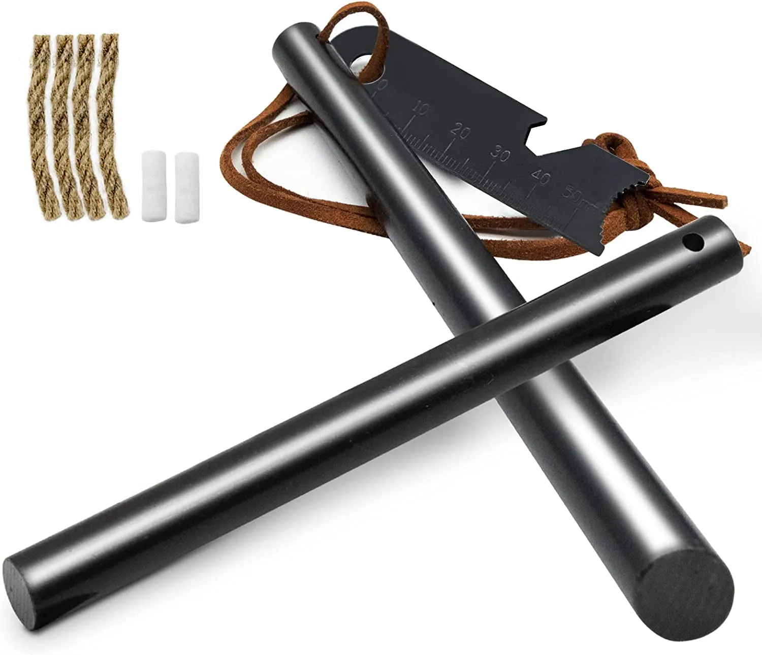 BCHARYA Ferro Rod Fire Starter Kit: 6-in-1 Multi-Tool, Waterproof Tinder & 20,000  Strikes