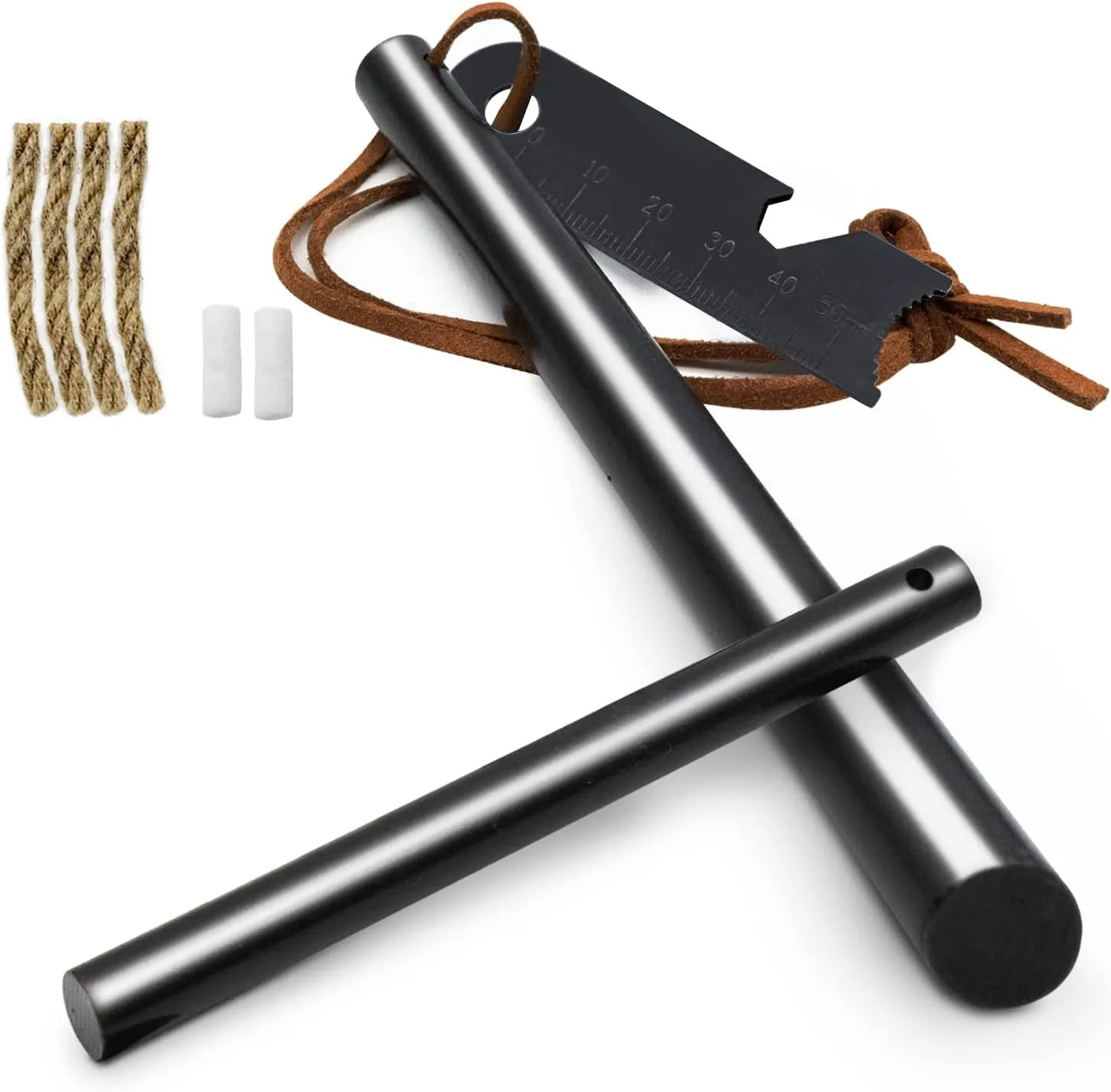 BCHARYA Ferro Rod Fire Starter Kit: 6-in-1 Multi-Tool, Waterproof Tinder & 20,000  Strikes