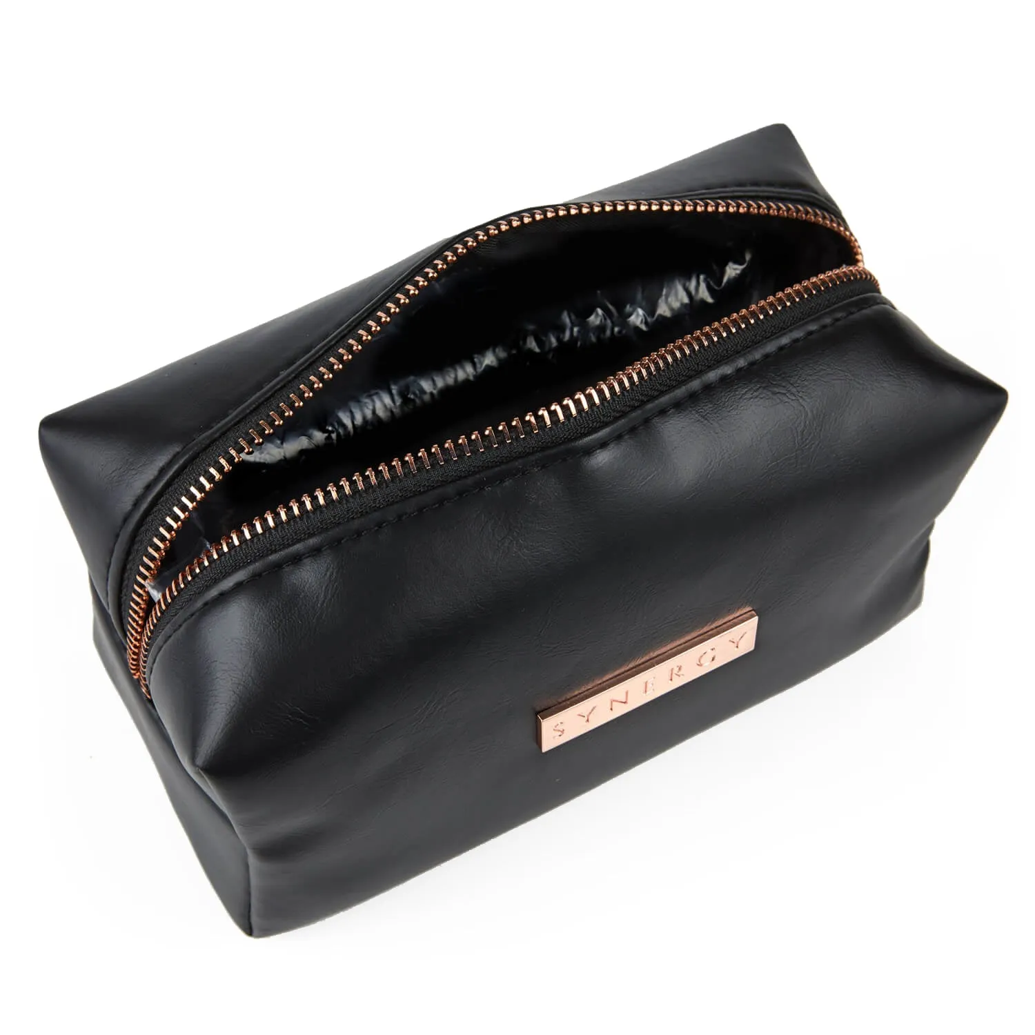 Black Rose round makeup bag