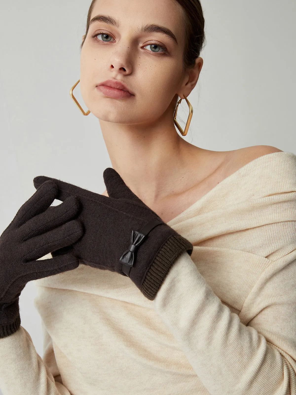 Bow Charming Tie Gloves