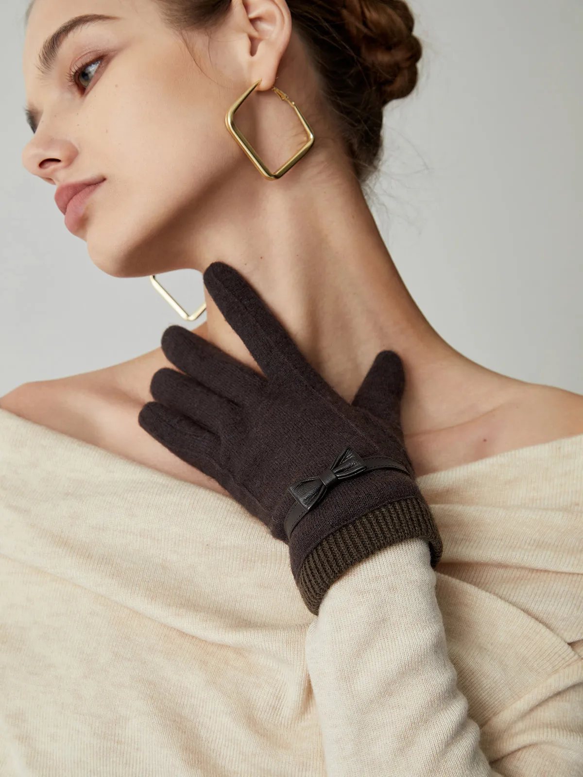 Bow Charming Tie Gloves