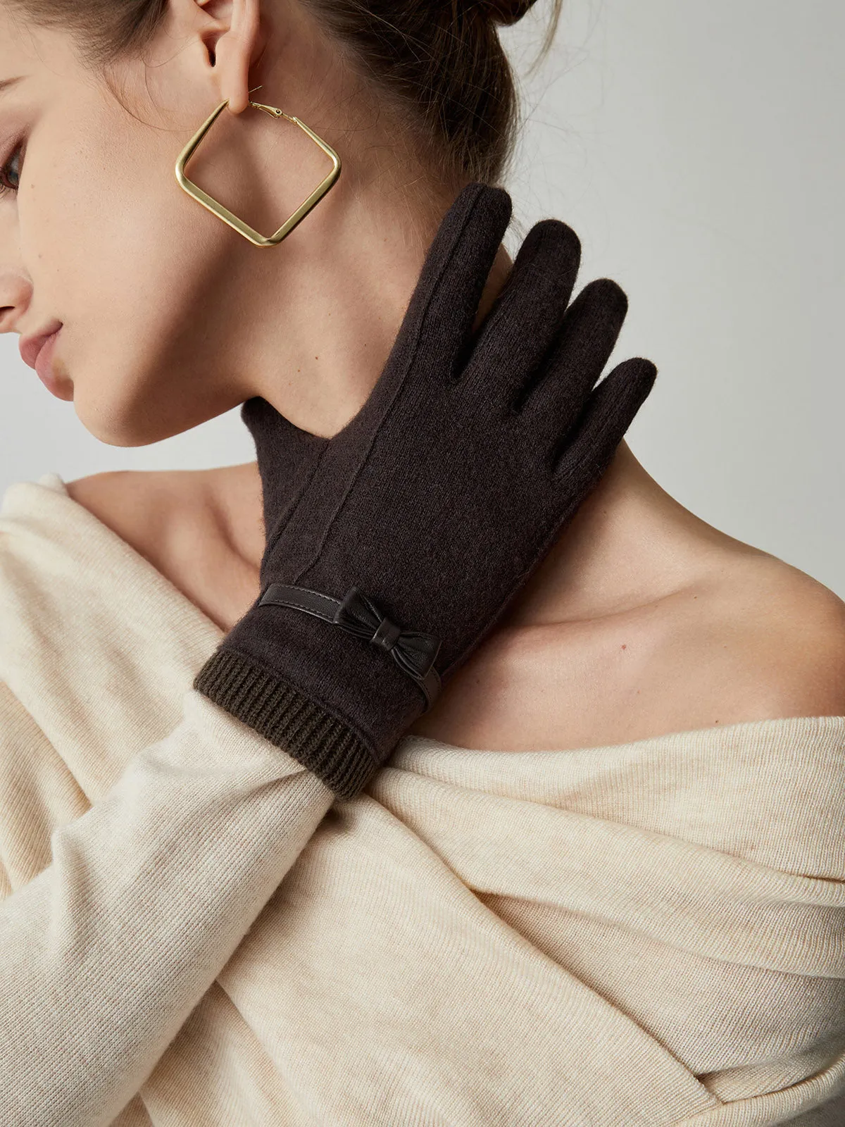 Bow Charming Tie Gloves