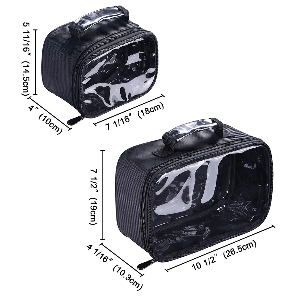 Byootique Cosmetic Makeup Bag Travel Toiletry Clear Bag 2pcs Set L/M/S