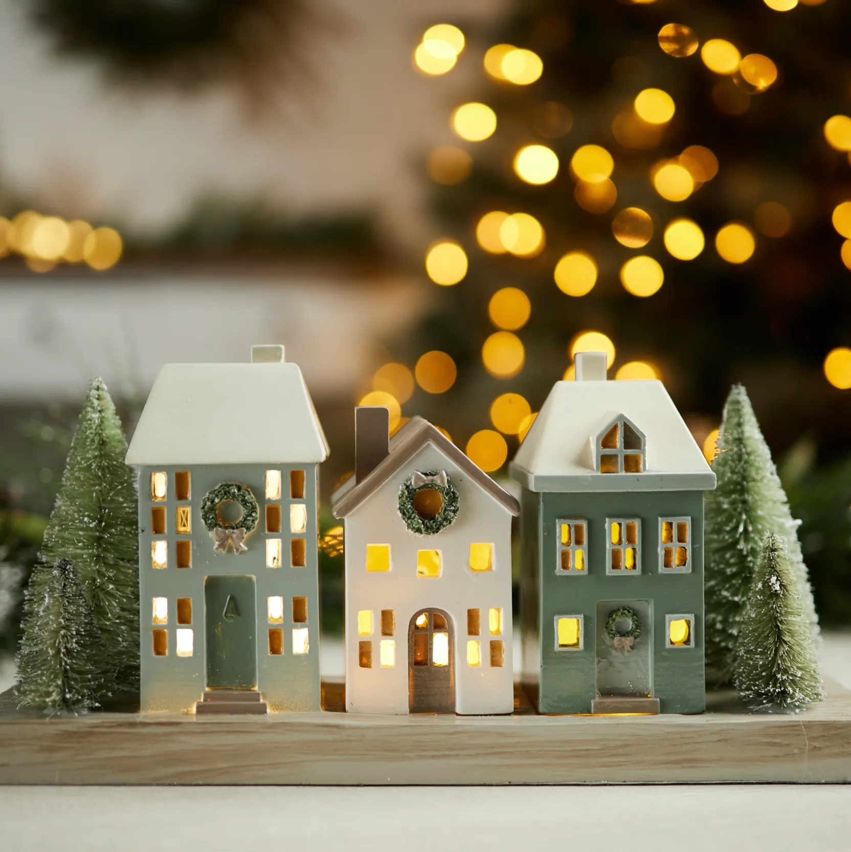 Charming Sage LED house Set