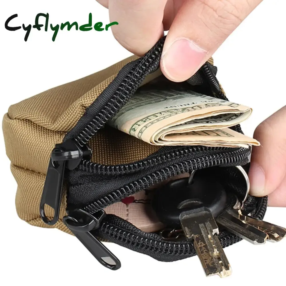 Cyflymder Outdoor EDC Molle Pouch Wallet Waterproof Portable Travel Zipper Waist Bag for Camping Hiking EDC Pouch