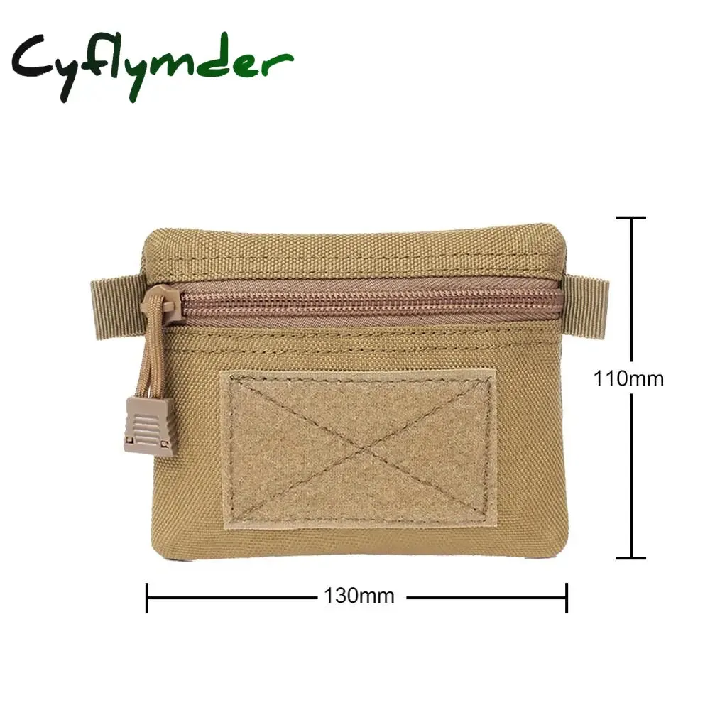Cyflymder Outdoor EDC Molle Pouch Wallet Waterproof Portable Travel Zipper Waist Bag for Camping Hiking EDC Pouch