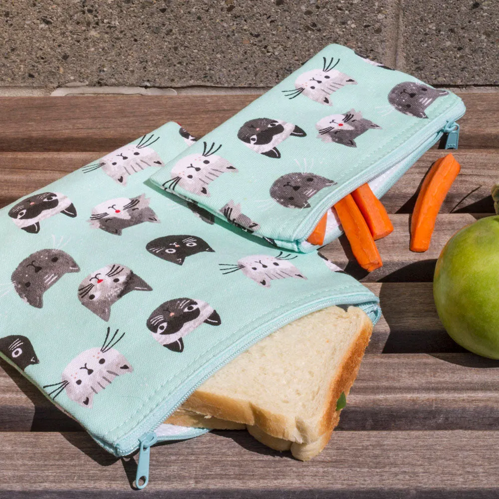 Danica Snack Bag Reusable Set of 2 Cats Meow