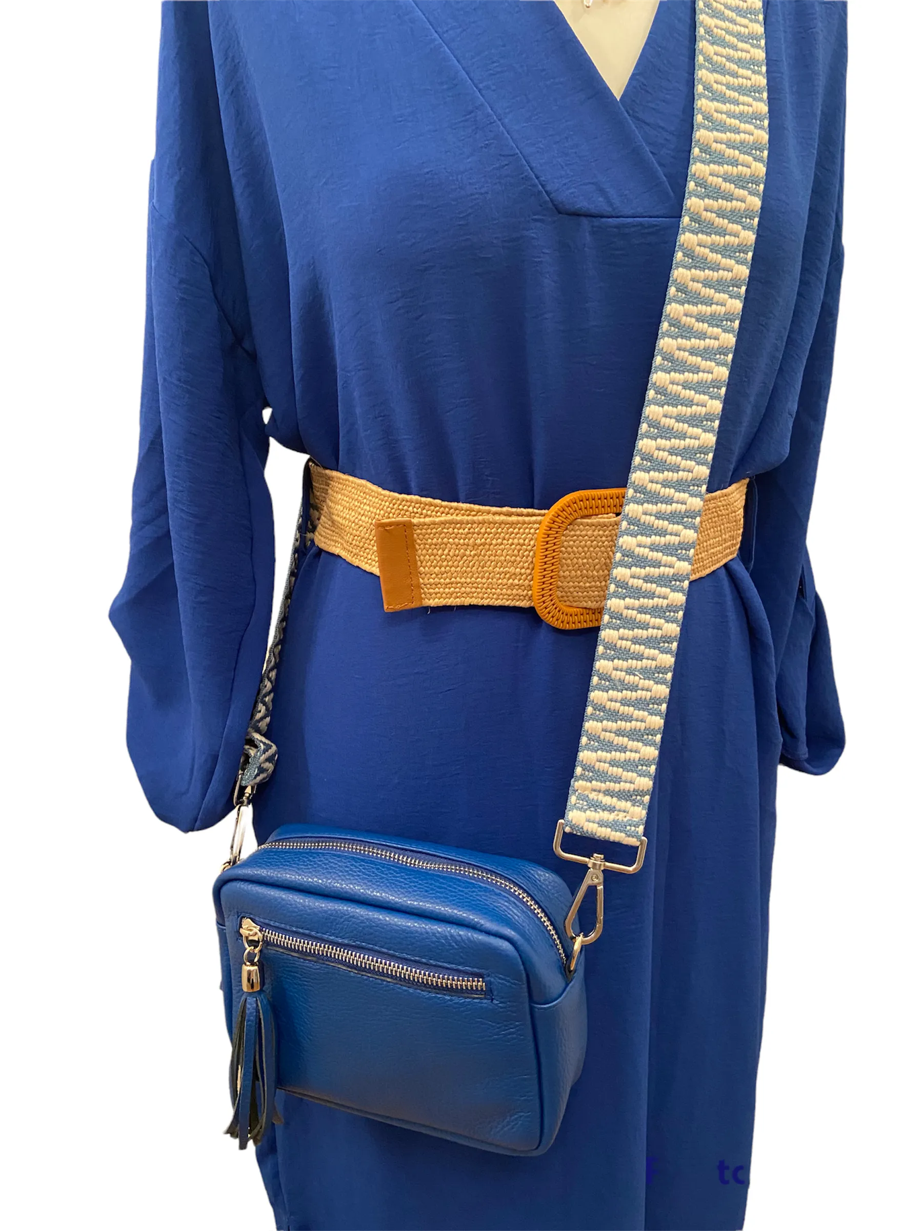 Detachable patterned bag strap for camera bag