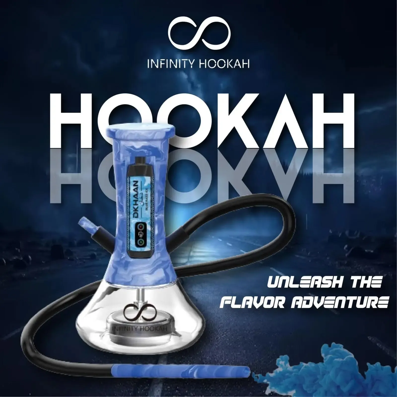DKHANN INFINITY PORTABLE HOOKAH KIT (FREE DKHANN VAPE 5%)