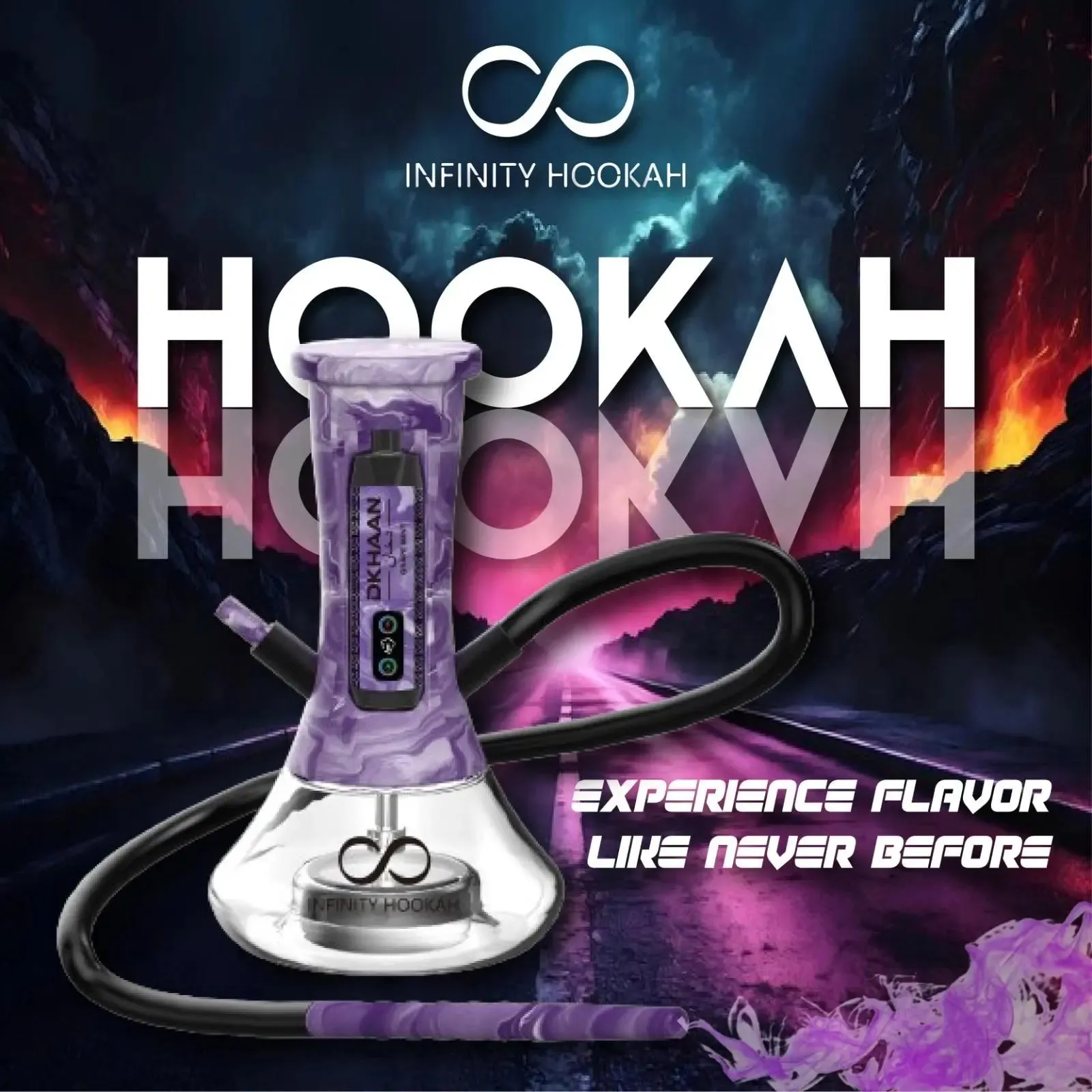 DKHANN INFINITY PORTABLE HOOKAH KIT (FREE DKHANN VAPE 5%)