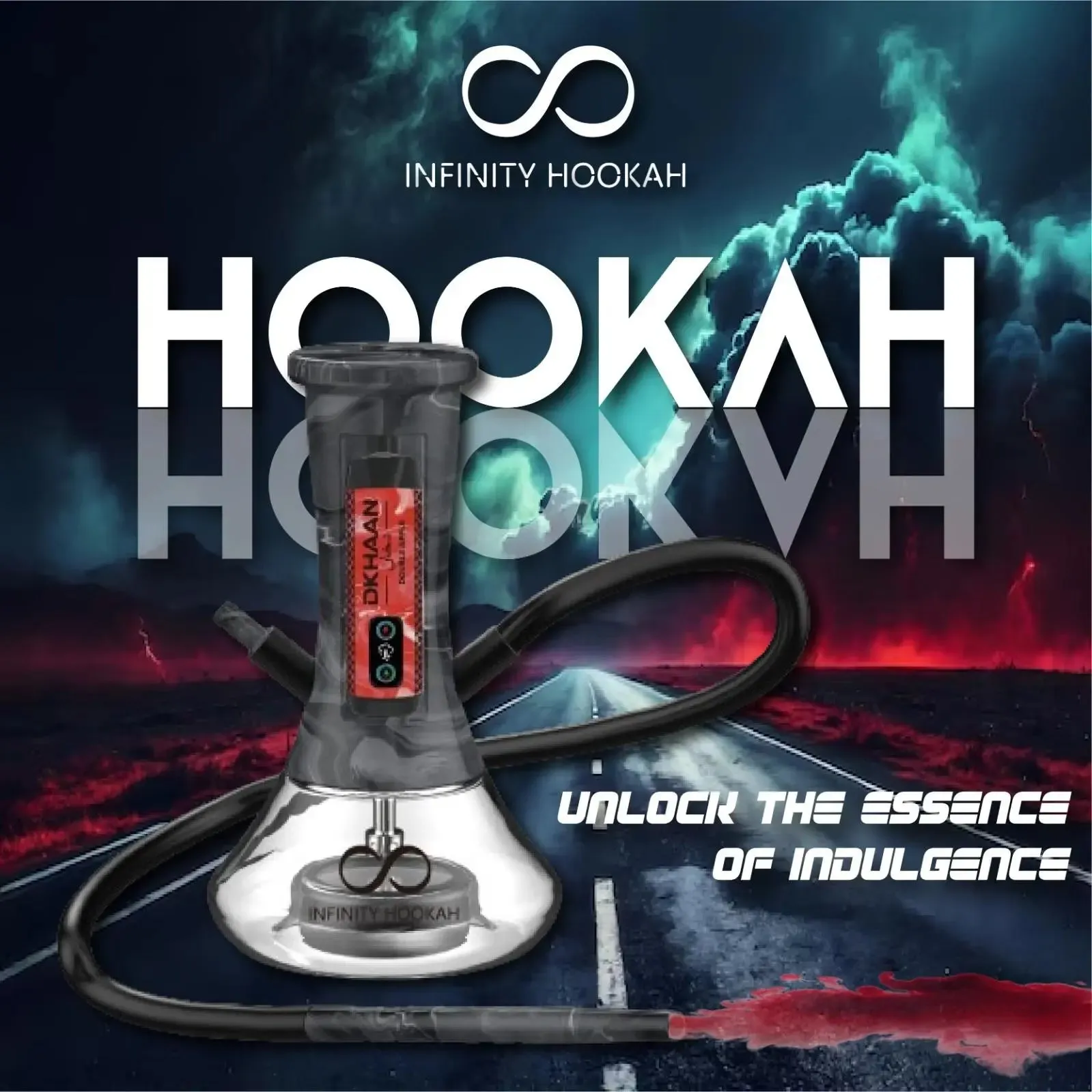 DKHANN INFINITY PORTABLE HOOKAH KIT (FREE DKHANN VAPE 5%)