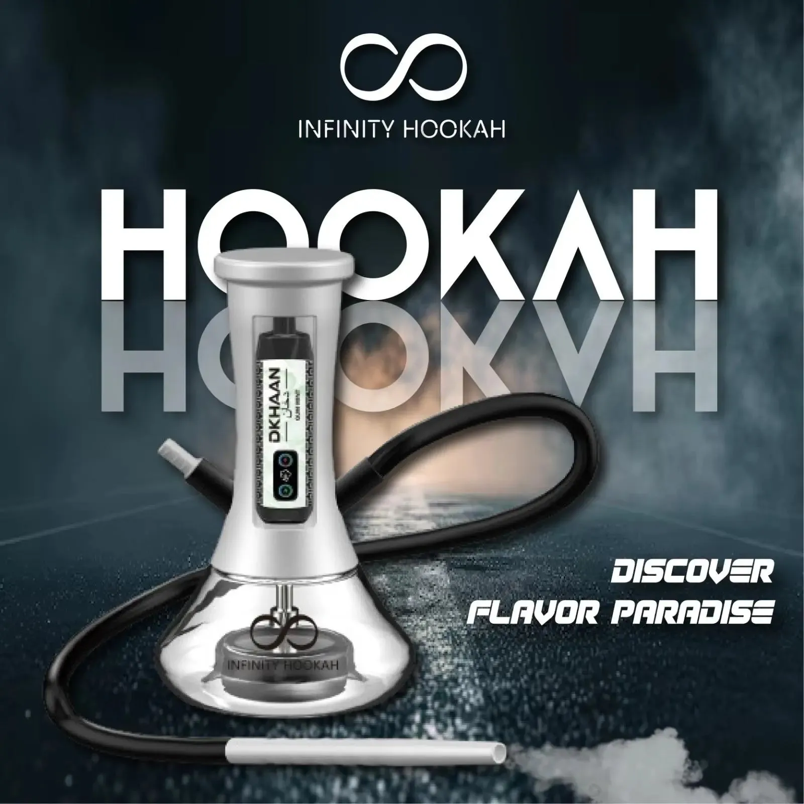 DKHANN INFINITY PORTABLE HOOKAH KIT (FREE DKHANN VAPE 5%)