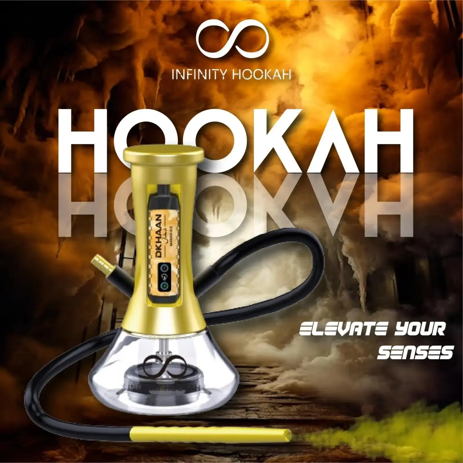 DKHANN INFINITY PORTABLE HOOKAH KIT (FREE DKHANN VAPE 5%)