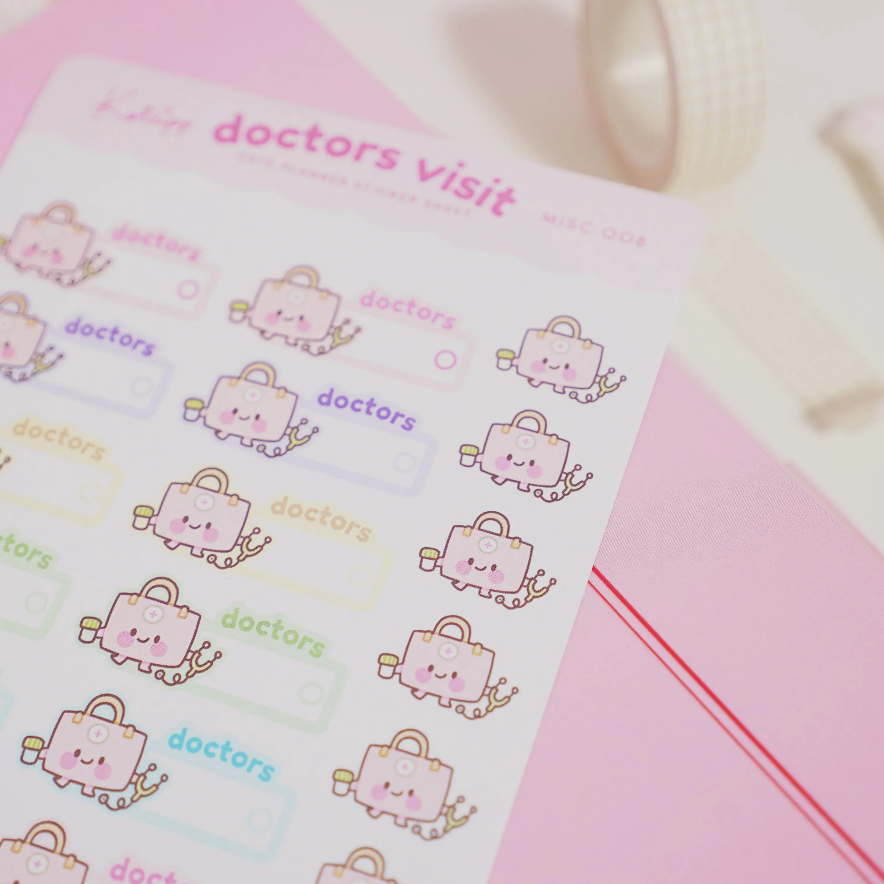 Doctor's Visit Planner Stickers | Cute Medical Appointment Stickers | Kawaii Health Tracker | MISC 008