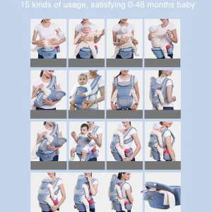 Ergonomic Baby Carrier Infant, Baby Hipseat Carrier 3 In 1 Front Facing