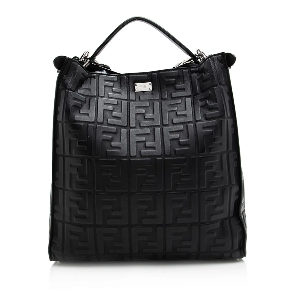 Fendi Nappa Embossed FF 1974 Peekaboo X Lite Bag (SHF-20545)