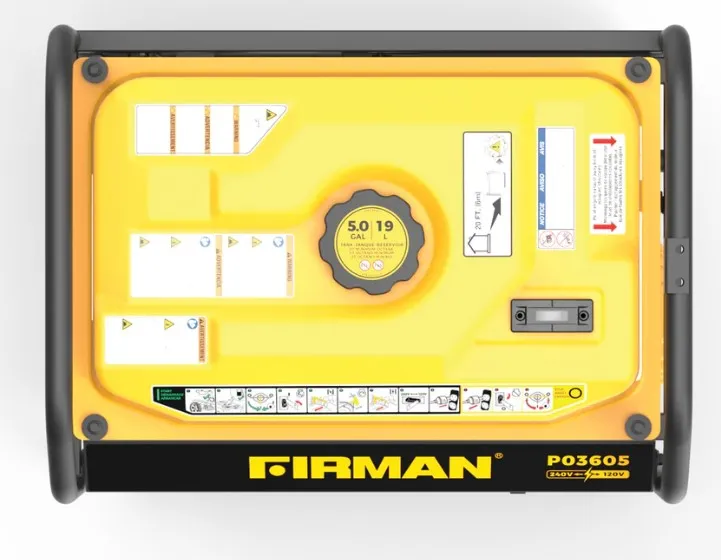 Firman P03605 Portable Generator 3650/4550 Watt 30 Amp 120/240V Recoil Start Gas New