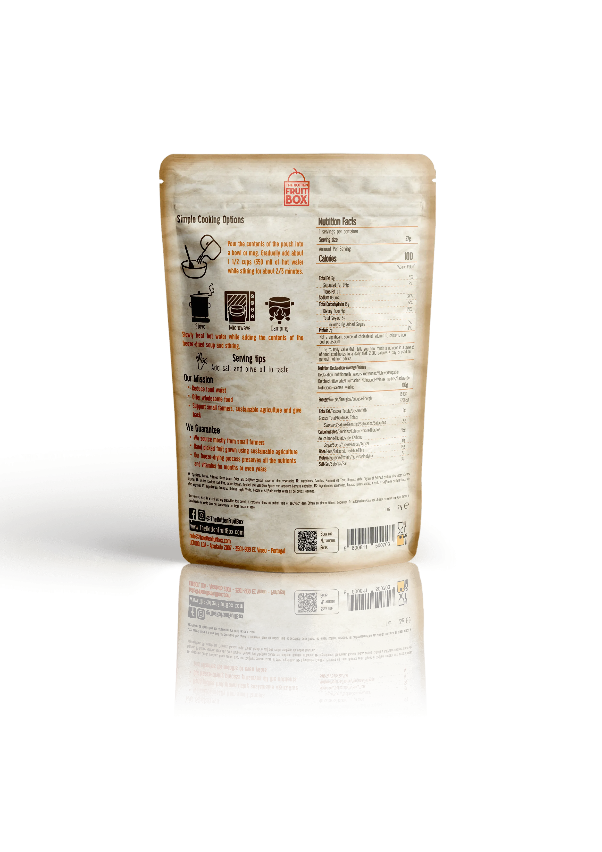 Freeze-Dried Green Bean Cream Soup - All Natural