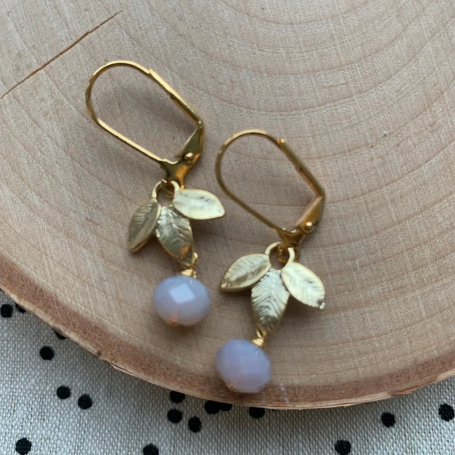 Gold Leaf Drop Earrings