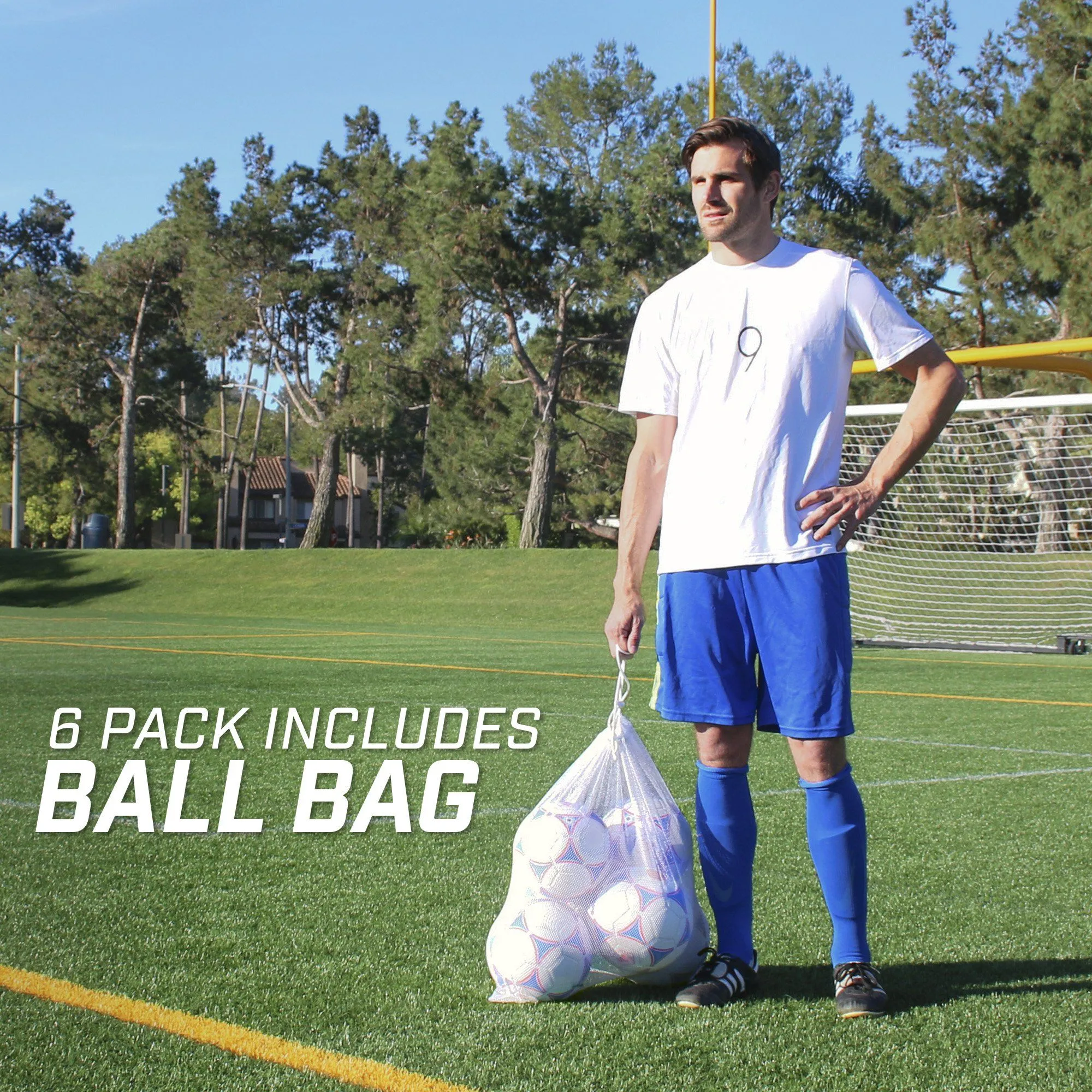 GoSports Size 4 Premier Soccer Ball - 6-Pack