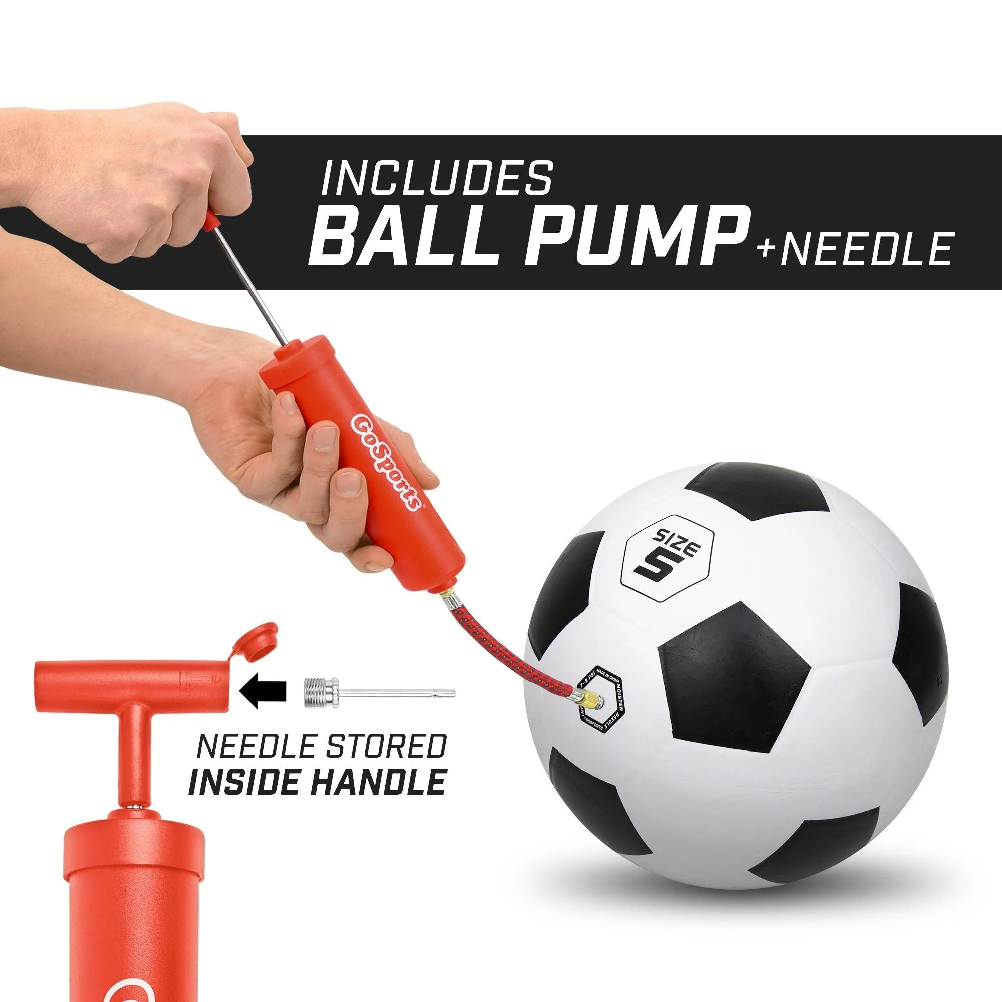 GoSports Size 5 Playground Rubber Soccer Ball