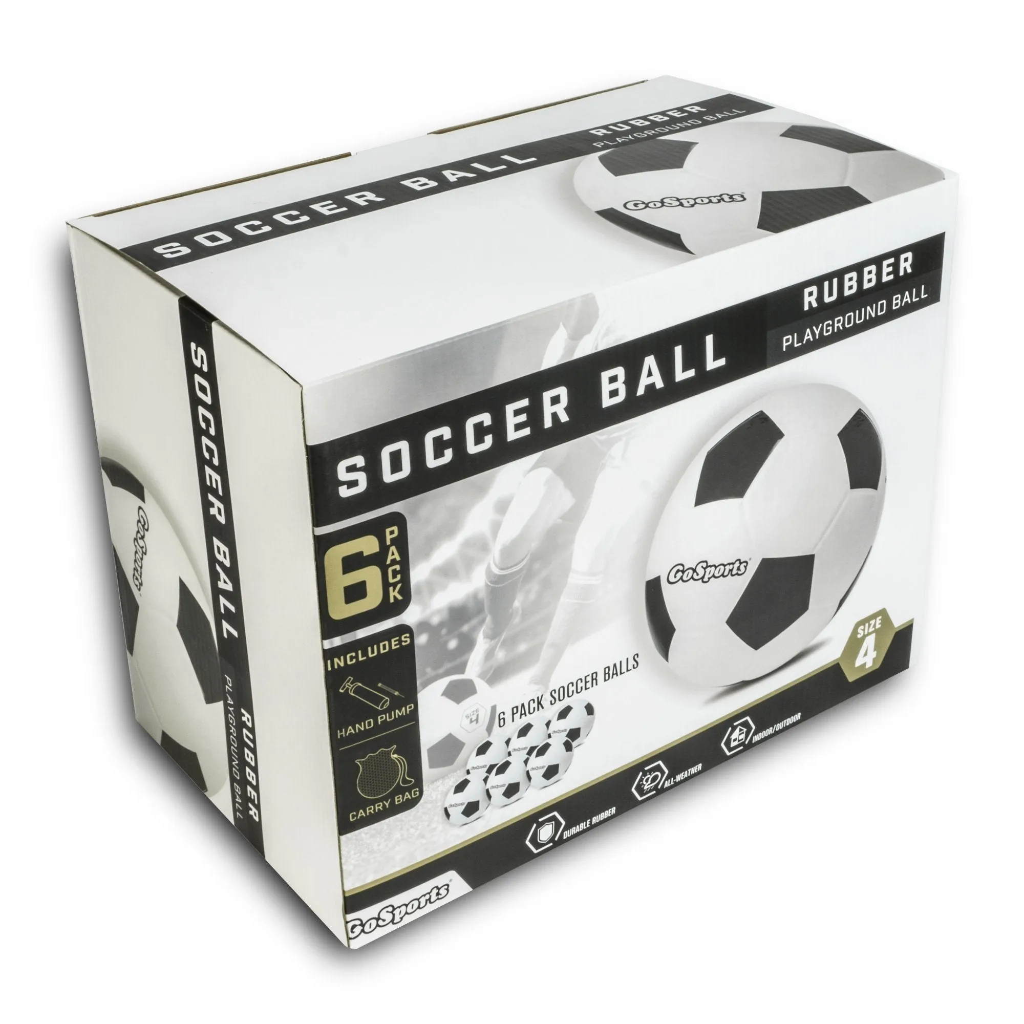 GoSports Size 5 Playground Rubber Soccer Ball