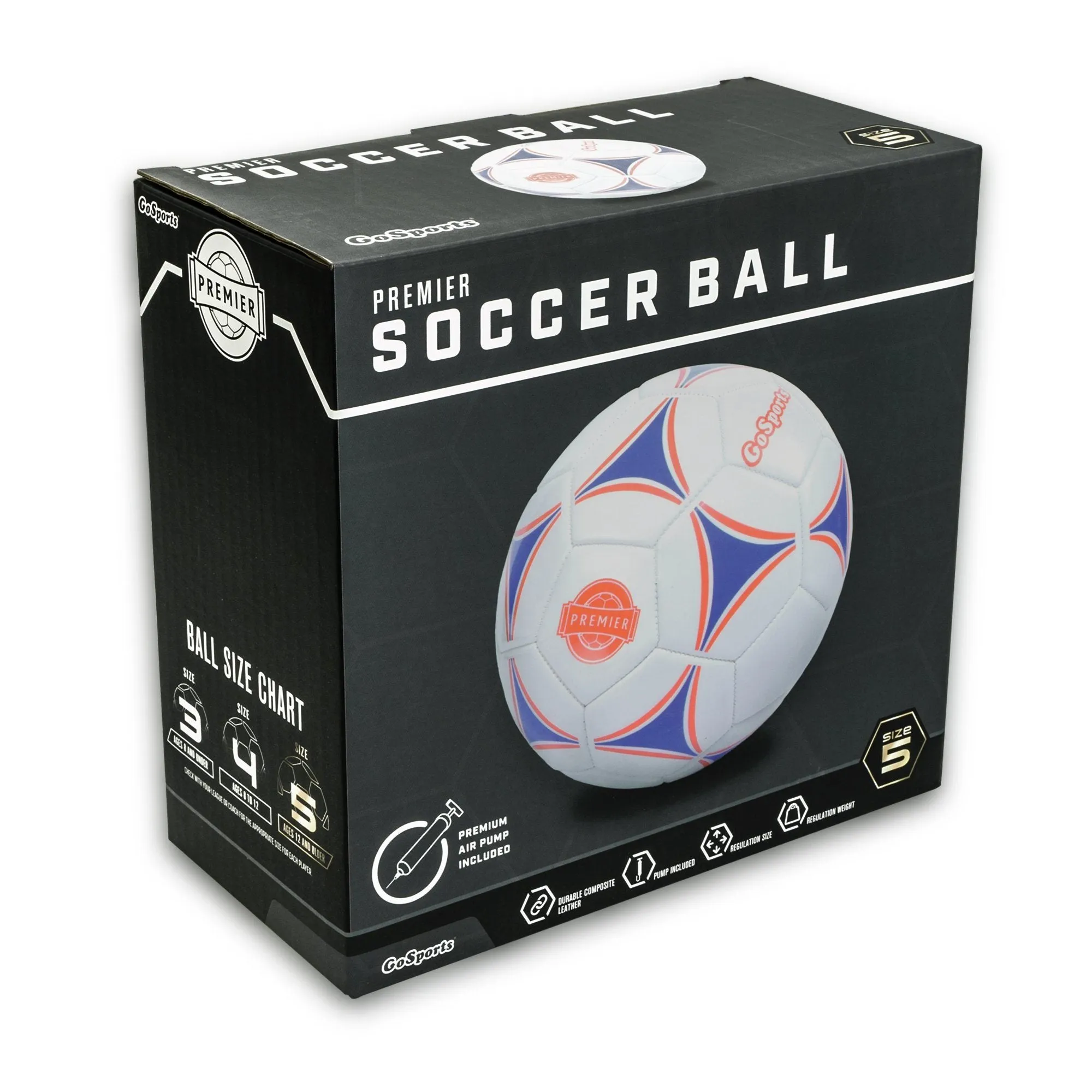 GoSports Size 5 Premier Soccer Ball