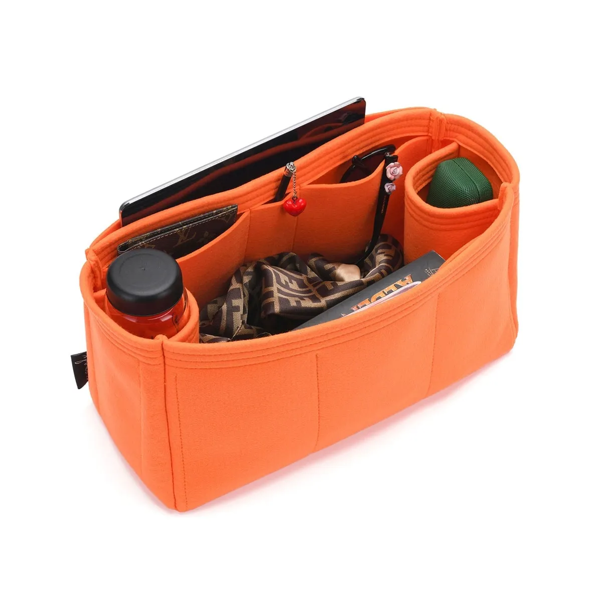 Hermes Birkin Bag Models Organizer Insert, Bag Organizer with Double Bottle and Pen Holders