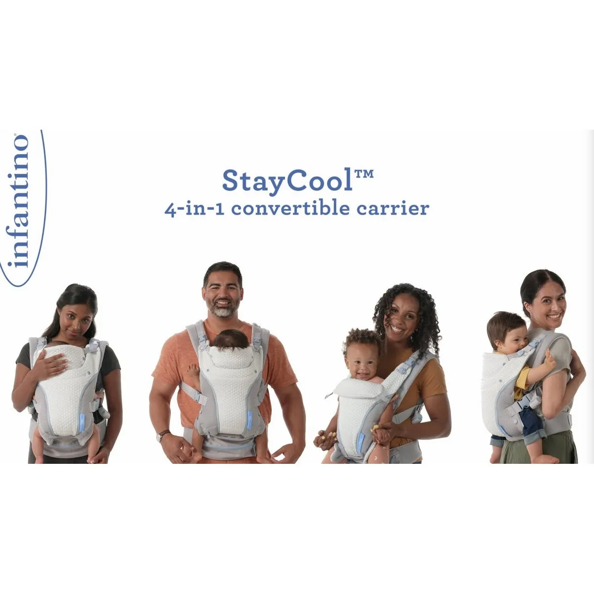 Infantino Stay Cool 4-in-1 convertible carrier White