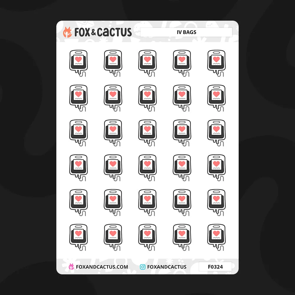 IV Bag Stickers