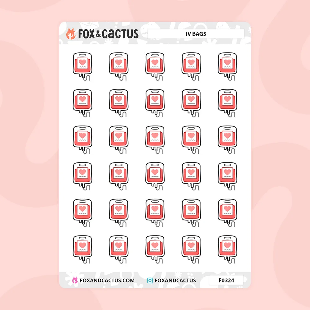 IV Bag Stickers