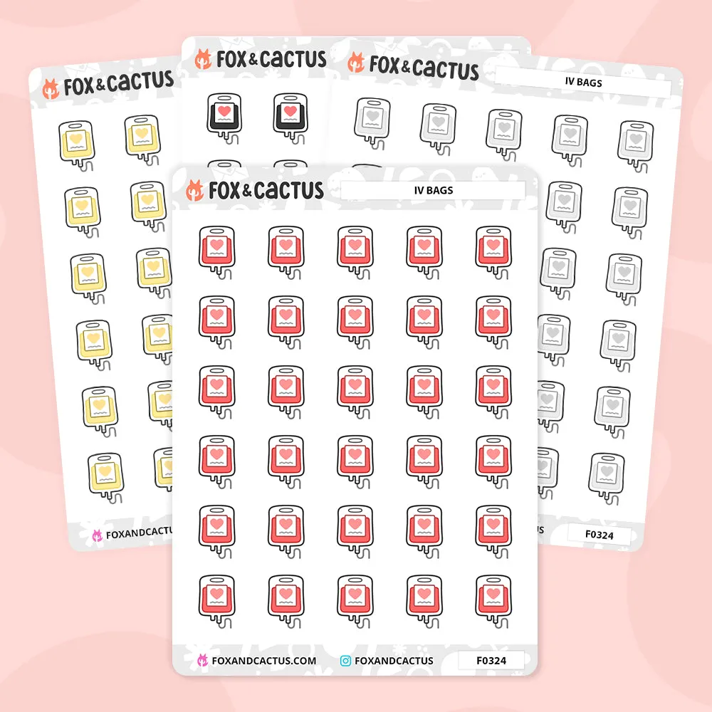 IV Bag Stickers