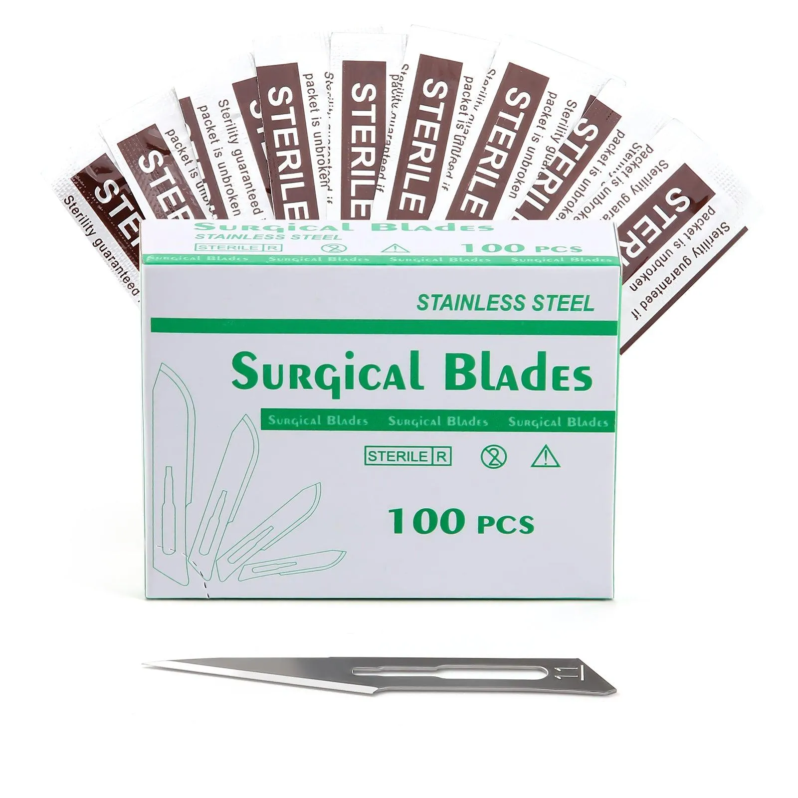JMU Dental Sterile Surgical Blade Stainless Steel 100Pcs/Box