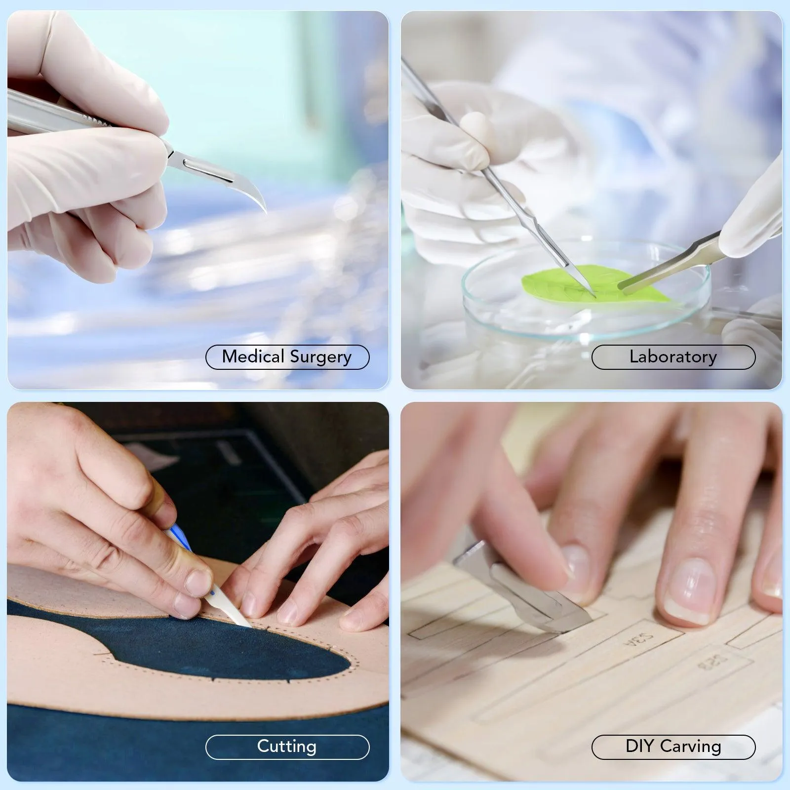 JMU Dental Sterile Surgical Blade Stainless Steel 100Pcs/Box