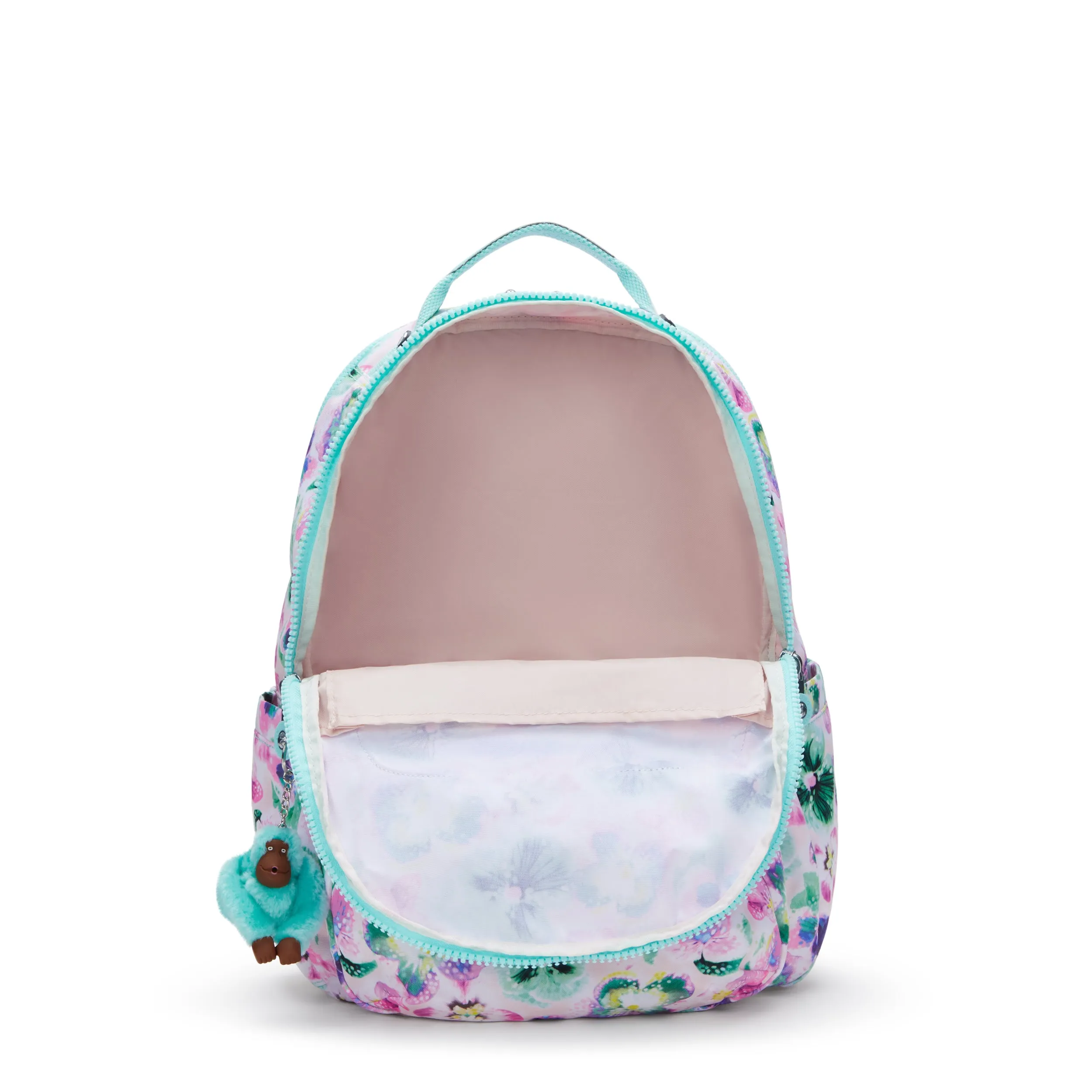 Kipling Seoul Lap Aqua Blossom Large Backpack C2I5816-7EC