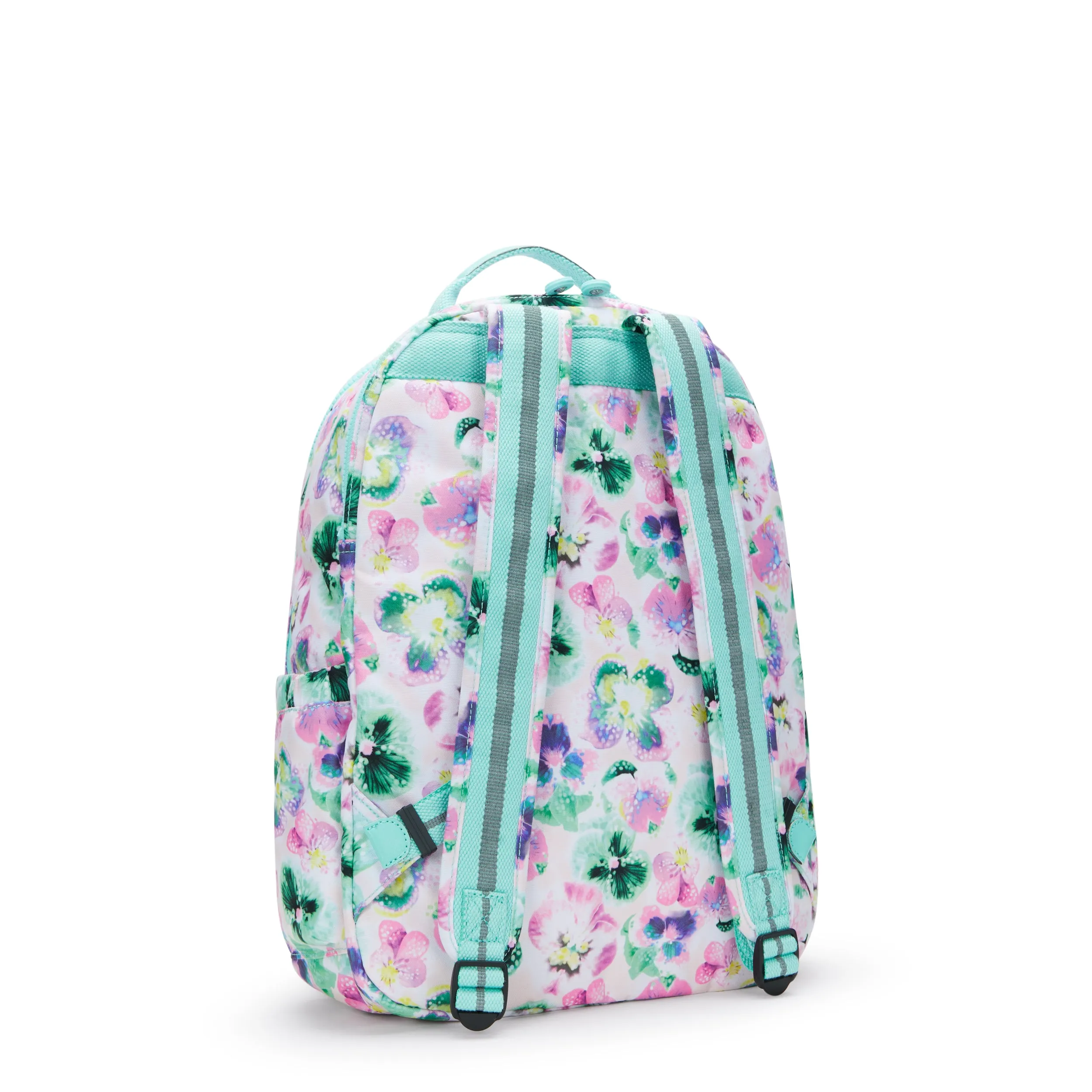 Kipling Seoul Lap Aqua Blossom Large Backpack C2I5816-7EC