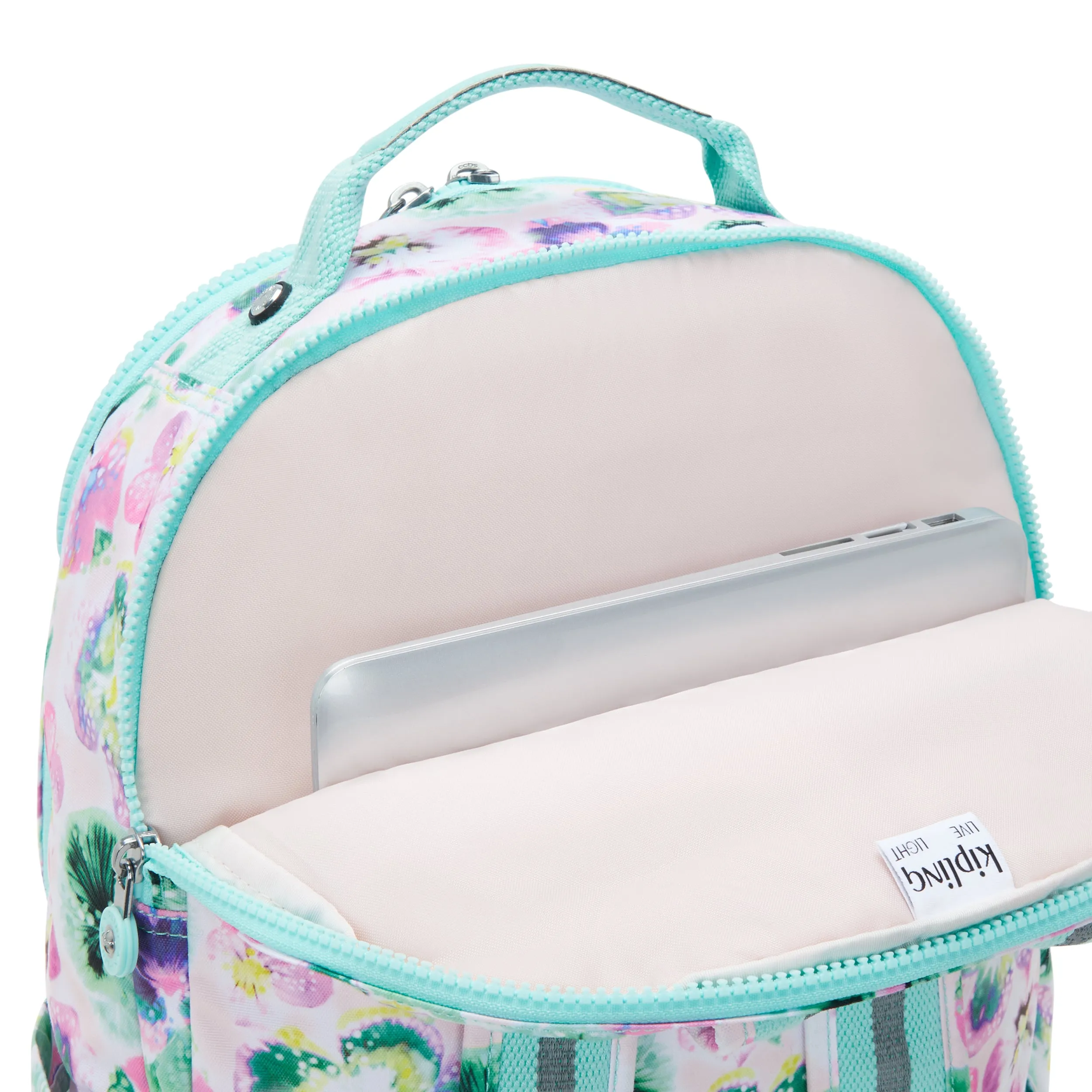 Kipling Seoul Lap Aqua Blossom Large Backpack C2I5816-7EC