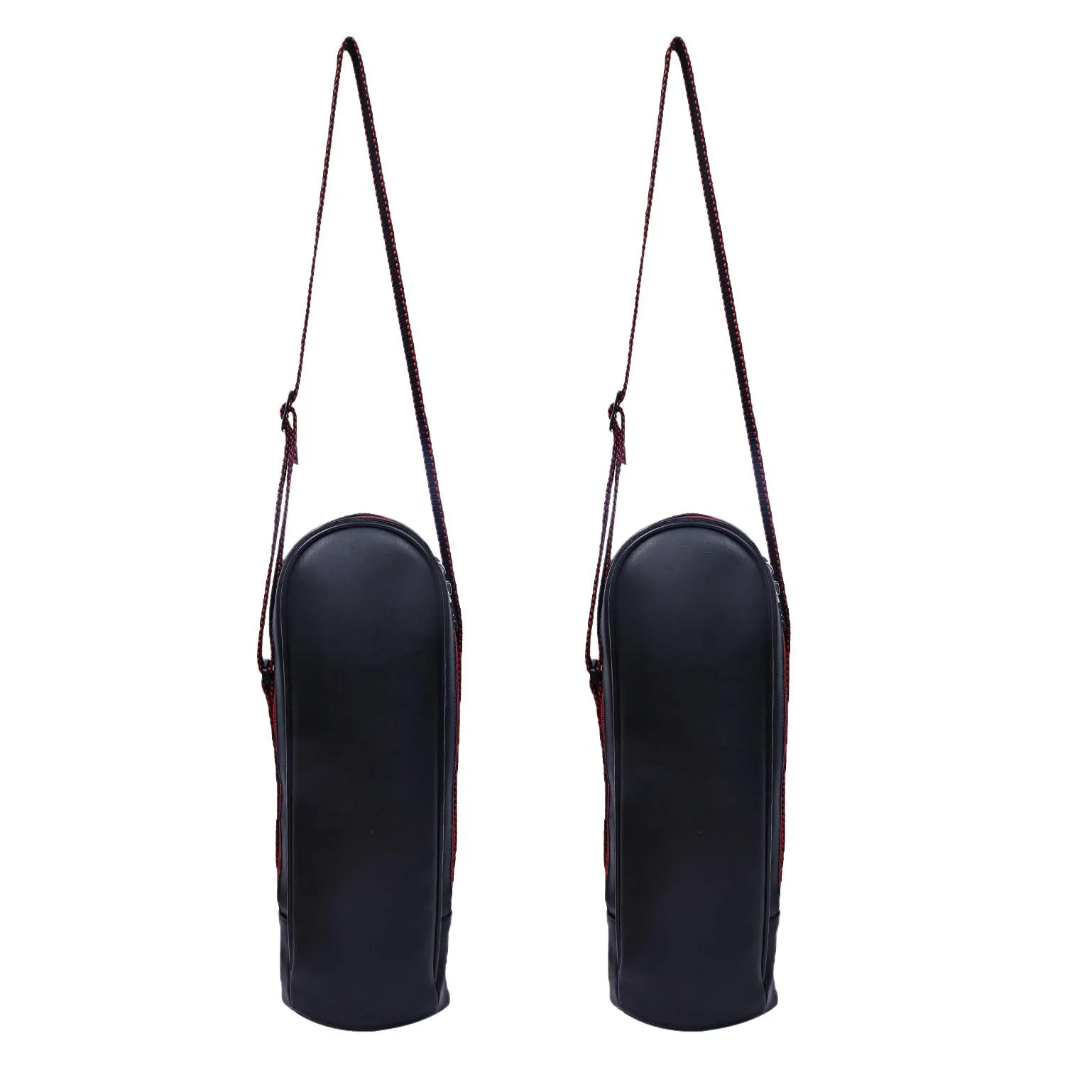 Kuber Industries 2 Pieces Soft Leather Water Bottle Bag, Black, 2 LTR -CTKTC25785