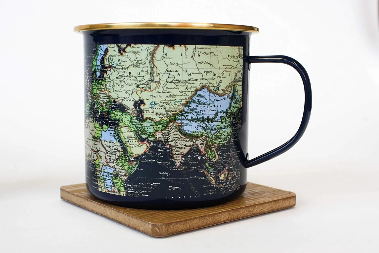Man of the World Enamel Mug Blue