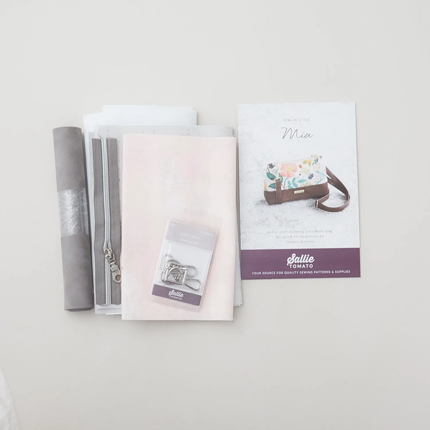 Mia Bag Kit - Stone Rugged Faux Leather