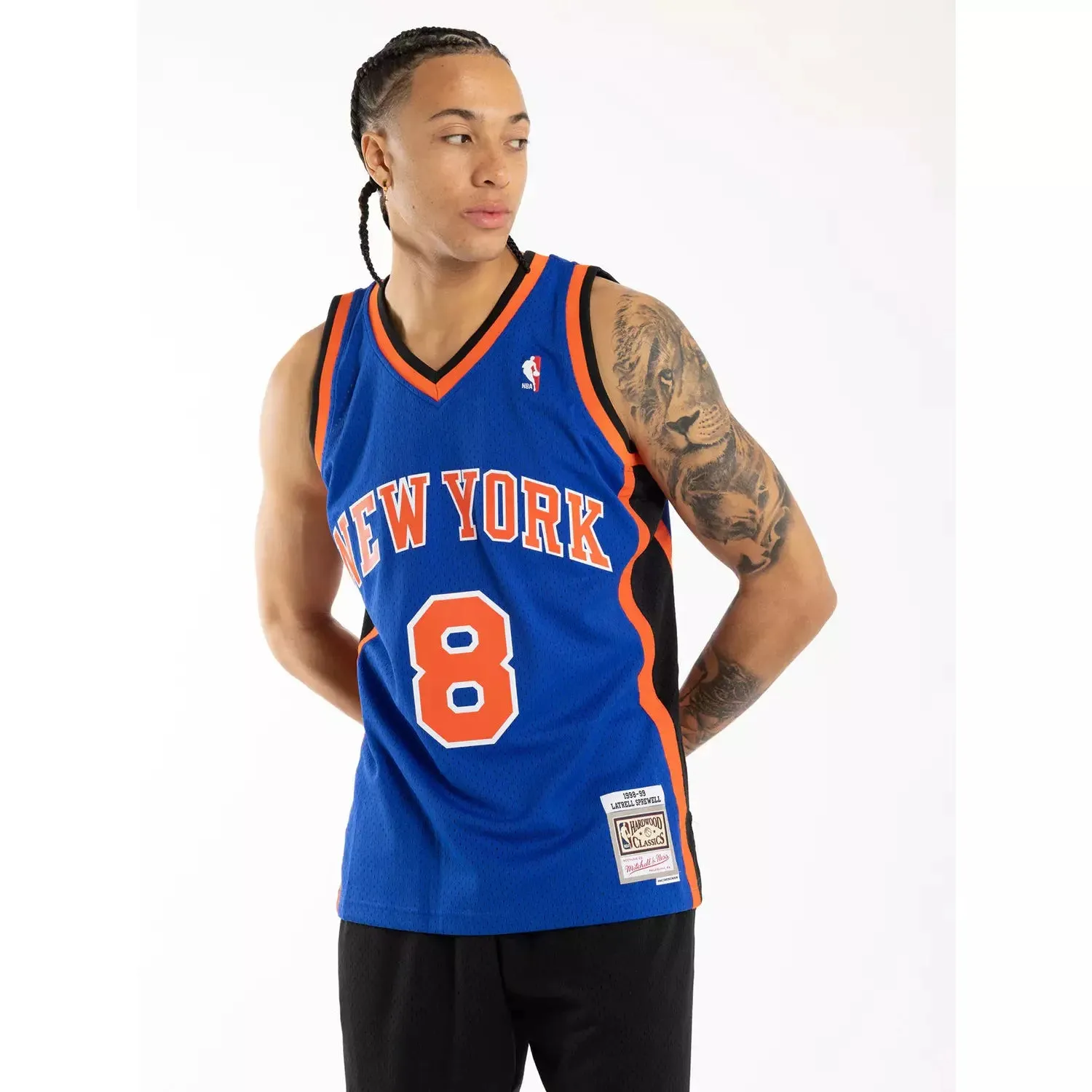 Mitchell & Ness - Latrell Sprewell 8, New York Knicks 98-99 NBA Swingman Home Jersey