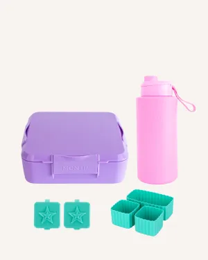 MontiiCo Bento Plus and Drink Bottle Set - Dusk